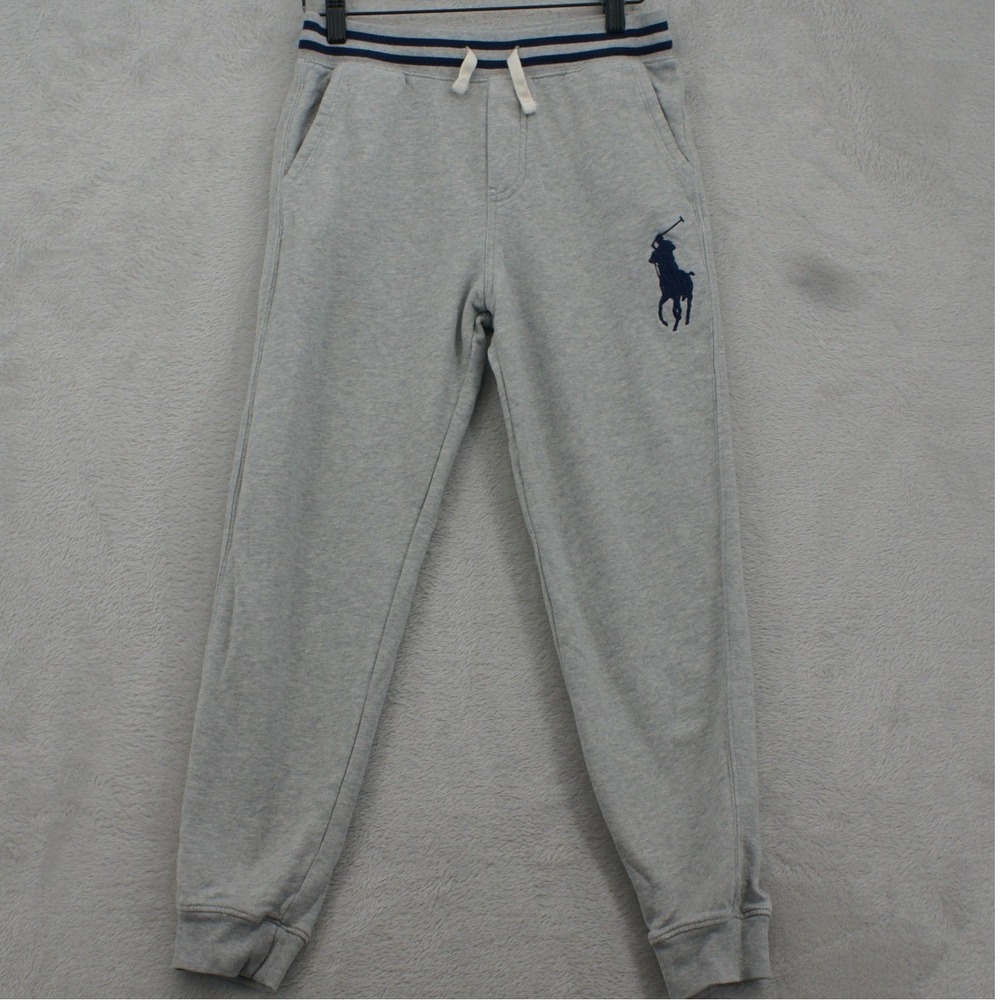 Polo Ralph Lauren Gray Big Pony Jogger Sweatpants M 10-12 323751286002